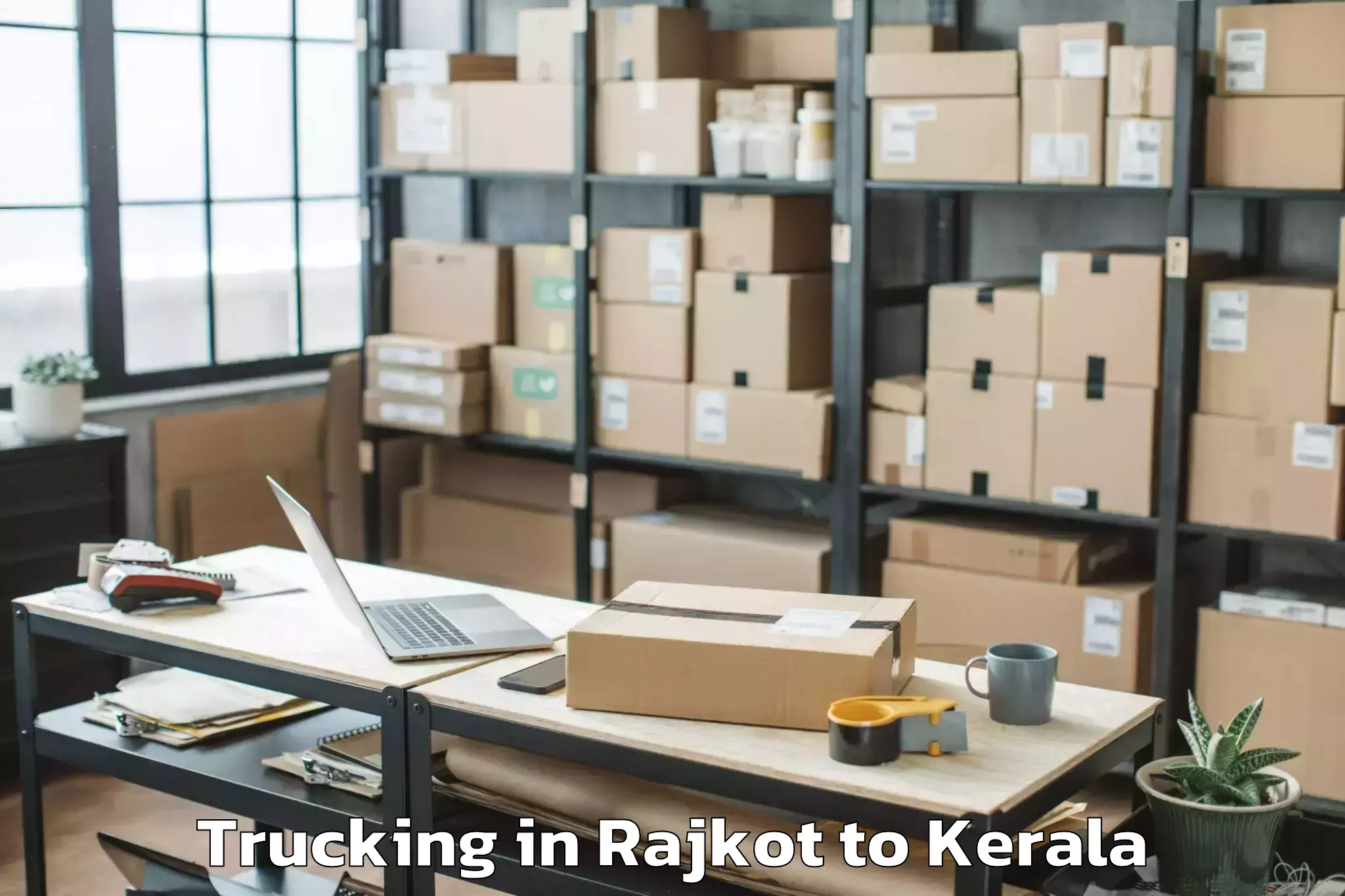 Trusted Rajkot to Selex Mall Thrissur Trucking